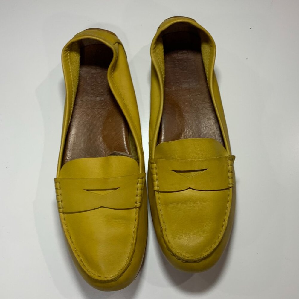 Born Marlena Yellow Leather Loafers, Size 8.5